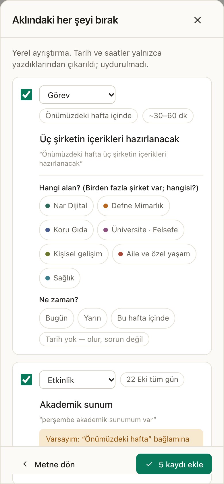 Notu ayırma