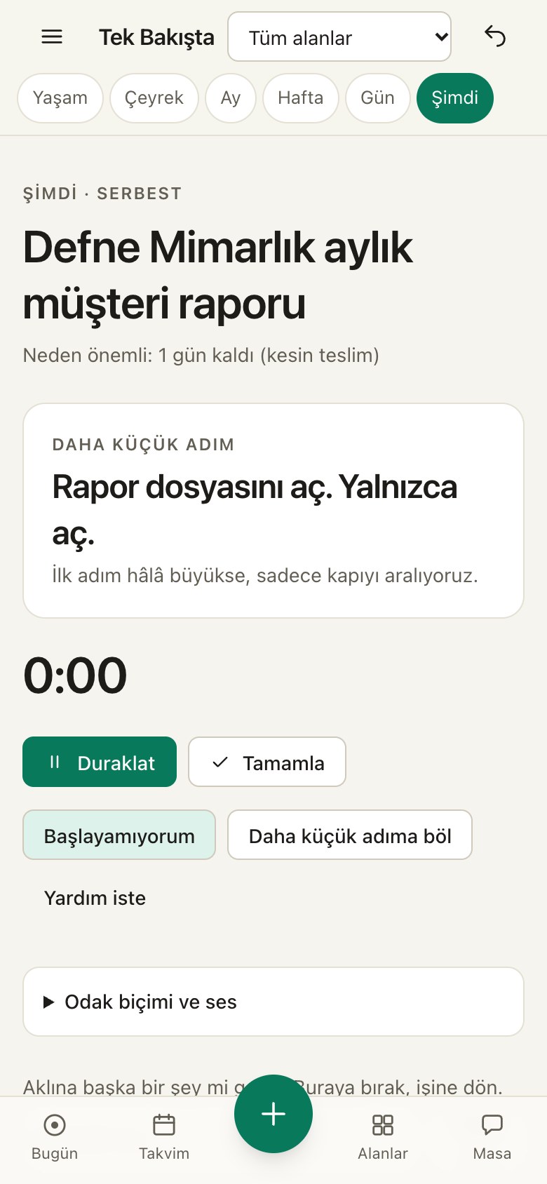 Şimdi modu